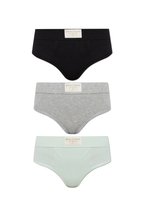 3-pack of high-waisted cotton thongs