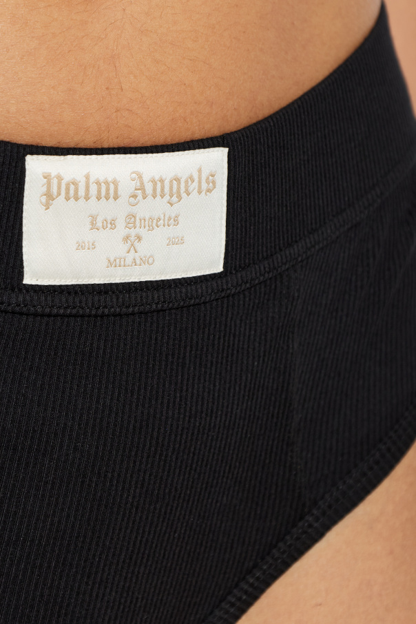 Palm Angels Pack de tres tangas de algodón de talle alto