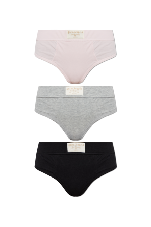 3-pack of high-waisted cotton thongs