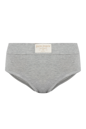 High-waisted cotton briefs