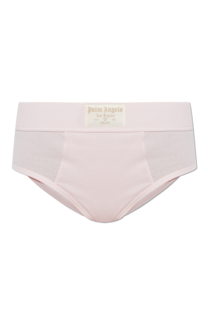 High-waisted cotton briefs