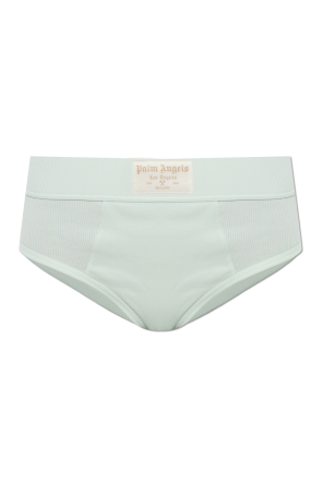 High-waisted cotton briefs
