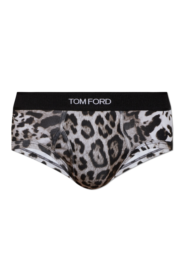 Cotton briefs with animal motif od Tom Ford