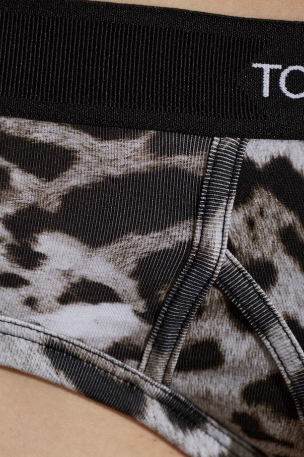 Tom Ford Cotton briefs with animal motif