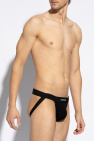 Tom Ford BLACK Jockstrap with logo
