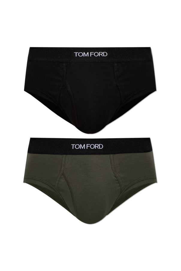 Two-pack of cotton briefs with logo od Tom Ford