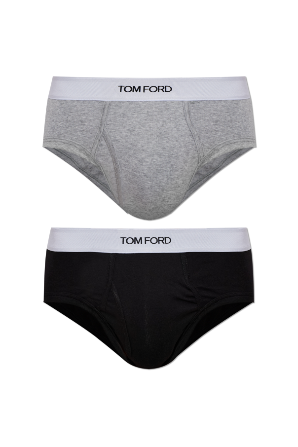 Two-pack of cotton briefs with logo od Tom Ford