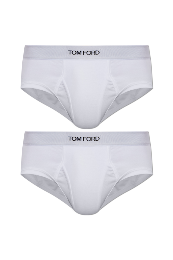 Two-pack of cotton briefs with logo od Tom Ford