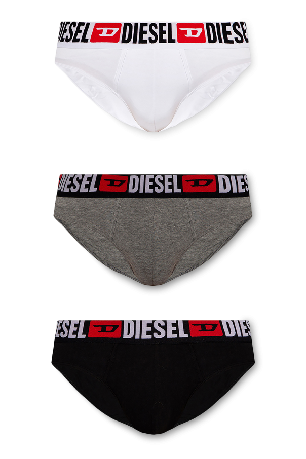Diesel Trójpak slipów z logo