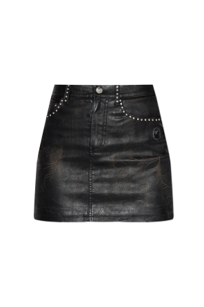 Eco-leather skirt