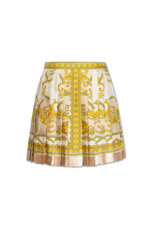 Pleated silk skirt