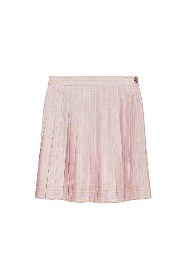 Versace Falda plisada de seda