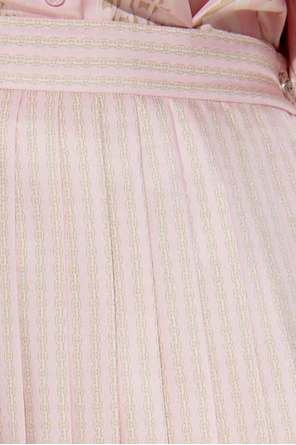 Versace Falda plisada de seda