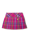 Versace Kids Checked pleated skirt