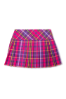 Versace Kids Checked pleated skirt