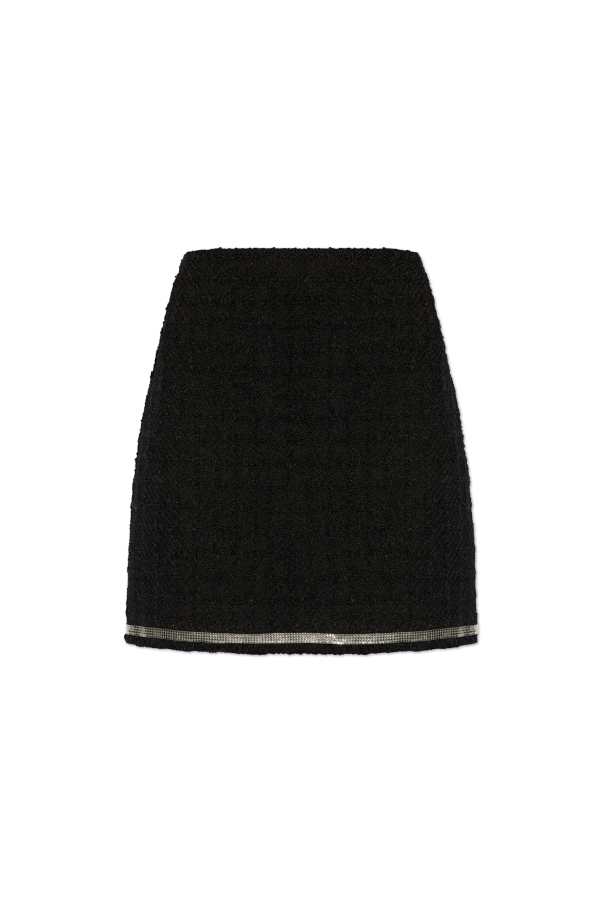 Versace Tweed skirt with shimmering appliqué