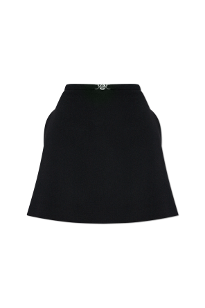 Short skirt with appliqué