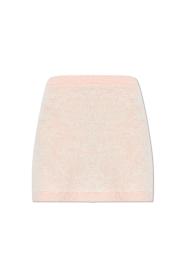 Short skirt with mohair finish od Versace
