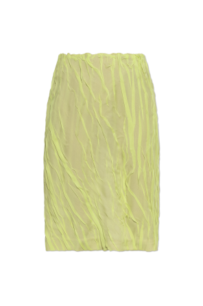 Silk skirt with draping