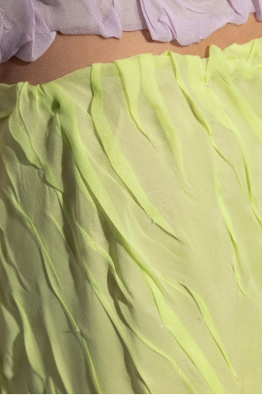 Versace Falda de seda con drapeado
