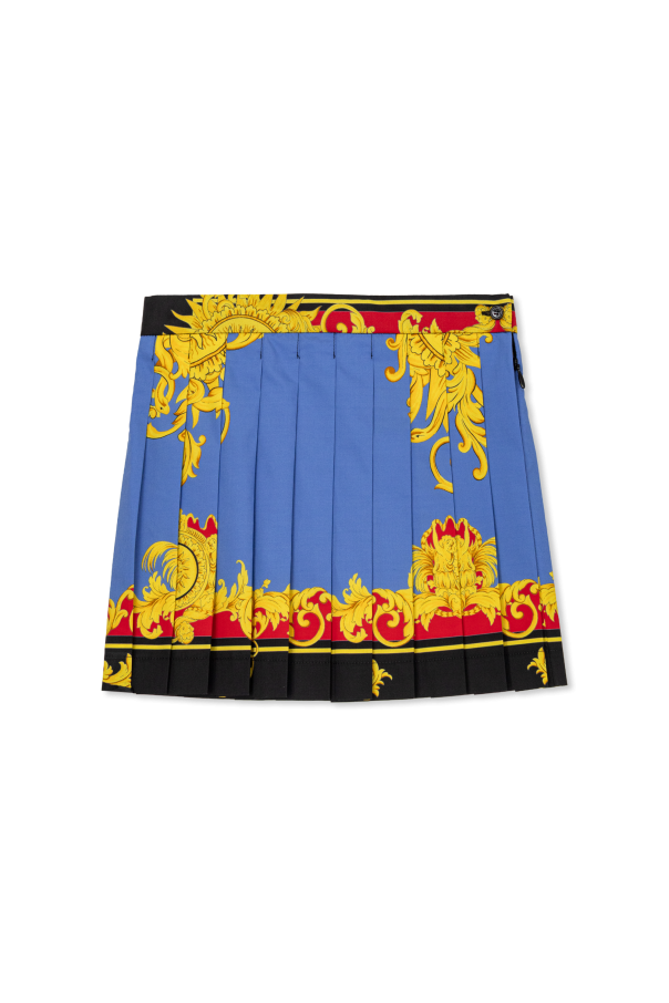 Pleated skirt with 