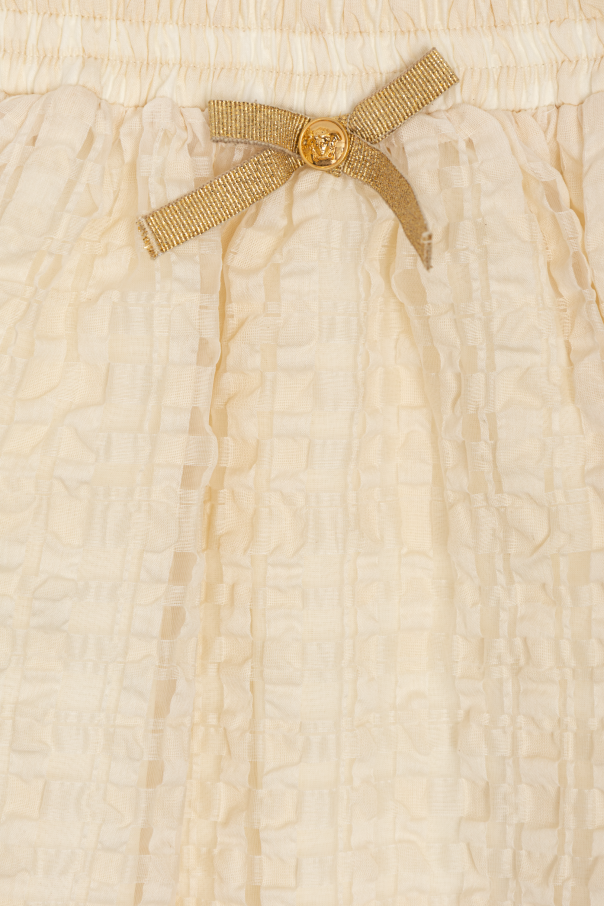 Versace Kids Dress with decorative bow-shaped appliqué