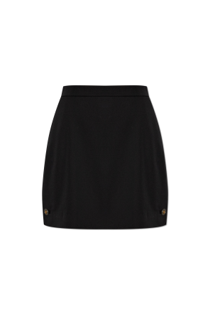 Short wool skirt