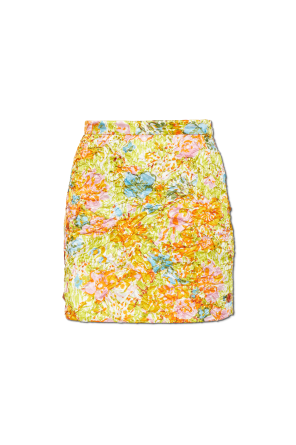 Short skirt with crinkling
