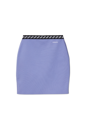 Short skirt with embroidered logo