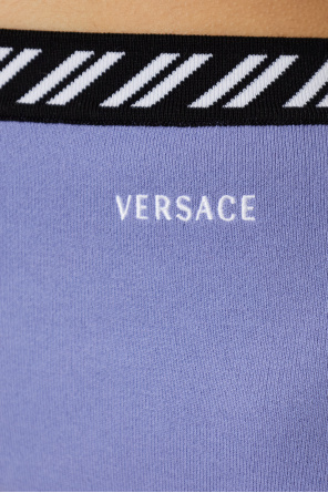 Versace Short skirt with embroidered logo