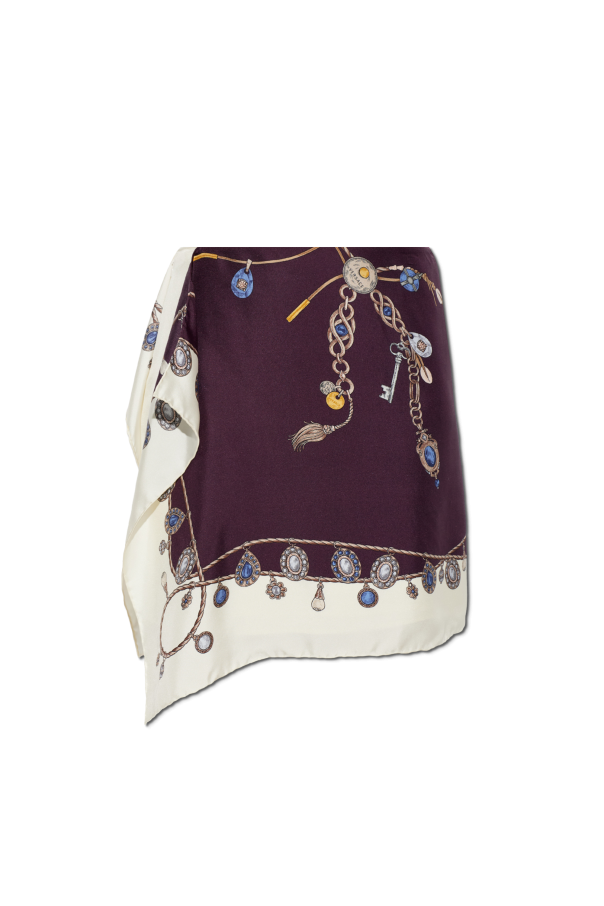 Silk skirt with 