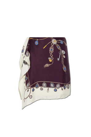 Silk skirt with "Stolen Jewels" print