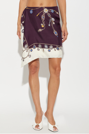 Versace Saia de seda com estampado "Stolen Jewels"