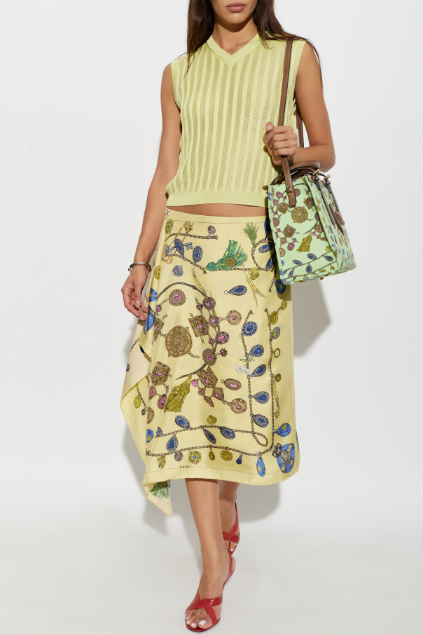 Versace Silk skirt with `Broken Jewels` print