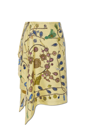 Silk skirt with `Broken Jewels` print