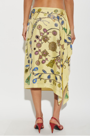 Versace Silk skirt with `Broken Jewels` print