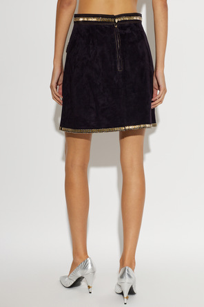 Versace Suede skirt with appliqués