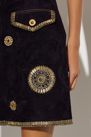Versace Suede skirt with appliqués