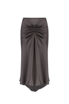 Asymmetrical skirt with draping