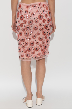 ROTATE Skirt with floral print