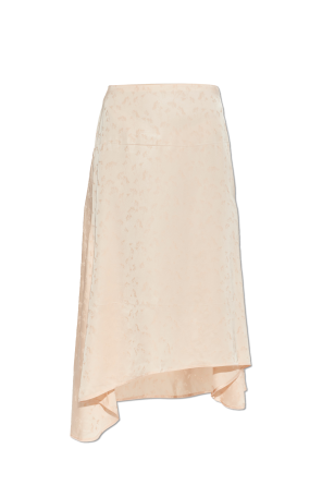 Asymmetrical skirt with floral motif