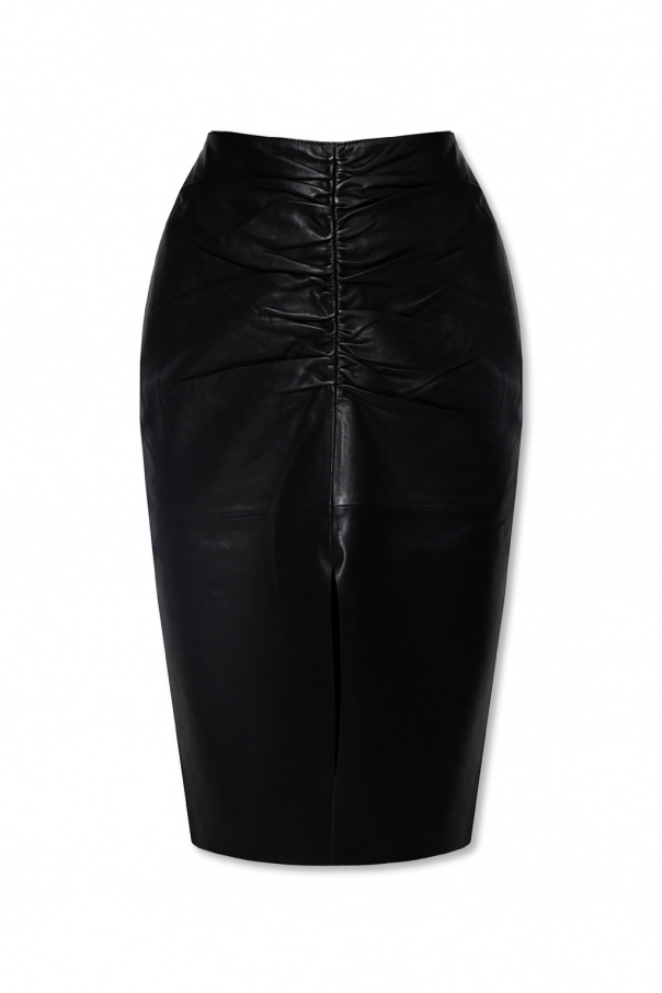 Notes Du Nord SKIRTS SHORT WOMEN ‘Chia’ leather skirt