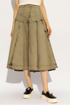 FERRAGAMO Denim skirt with a `vintage` effect