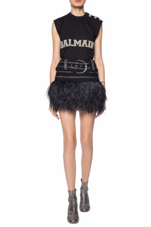 Skirt with ostrich feathers od Balmain