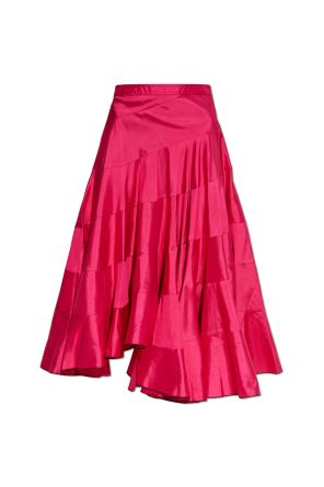 Silk skirt with an asymmetric cut