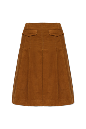 Corduroy midi skirt