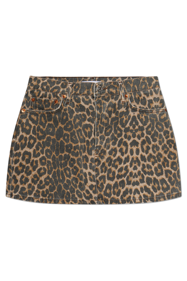 Denim skirt with animal print od RE/DONE