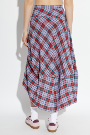 Vivienne Westwood Linen skirt with plaid pattern