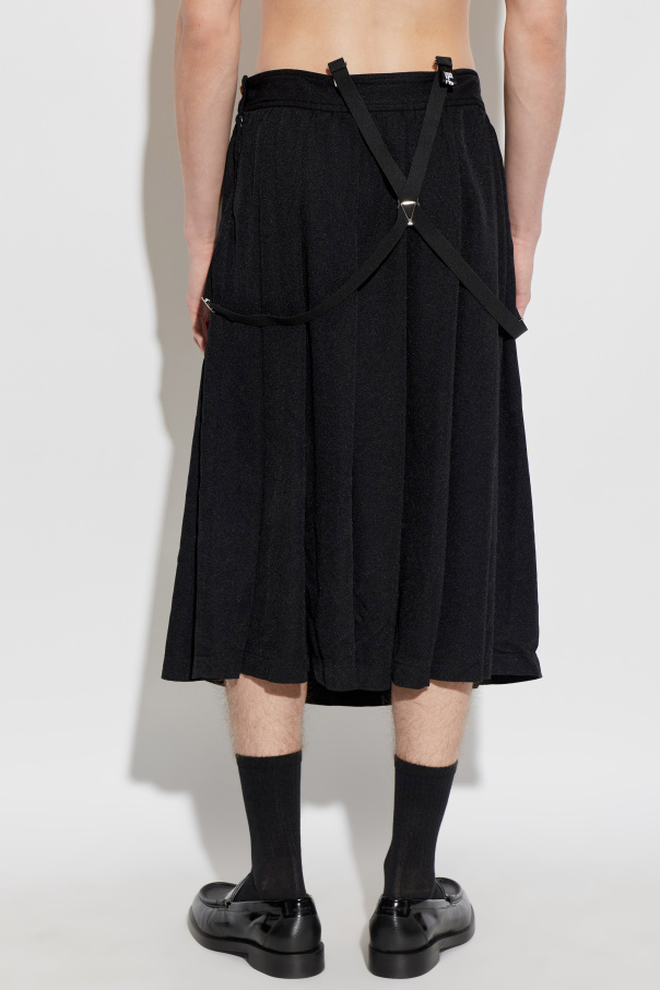 Comme des Garçons Black Skirt with detachable braces