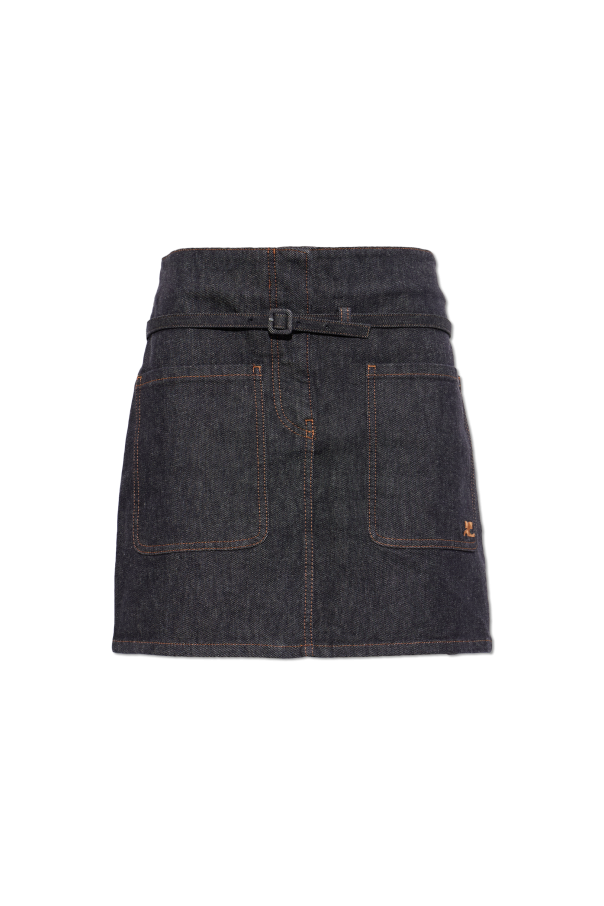Denim skirt with belt od Courrèges